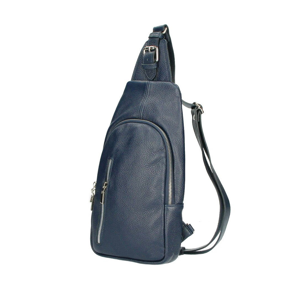 Leather travel crossbody from Italy