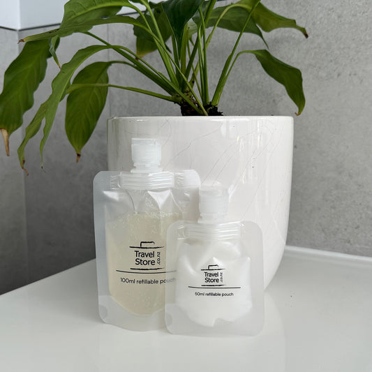 Shampoo and lotion bottles